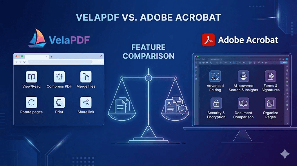 VelaPDF vs Adobe Acrobat: Which PDF Tool Offers Better Value?