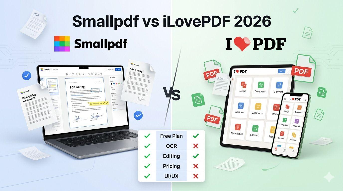 Smallpdf vs iLovePDF: Which PDF Tool Is Better in 2026?